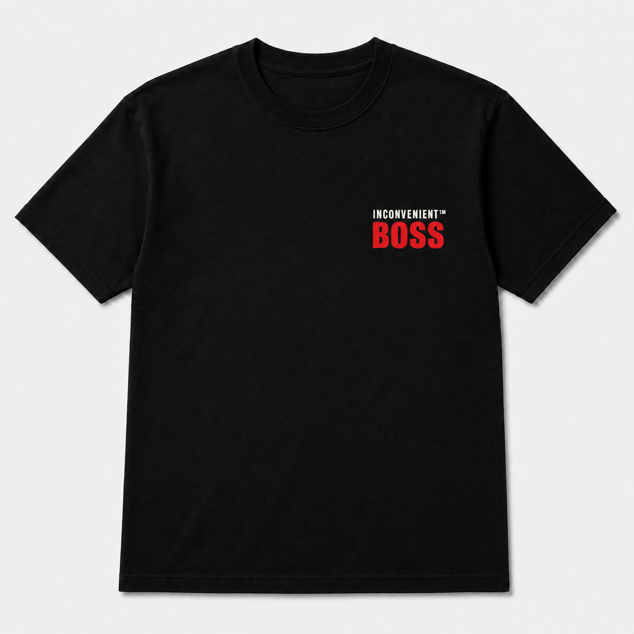 Inconvenient Boss Tee front design