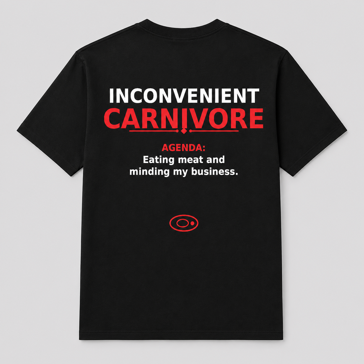 Inconvenient Carnivore Tee back design